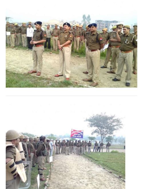 श्रावस्ती : पुलिस लाइन में बलवा ड्रिल का कराया गया अभ्यास। रिपोर्ट :- पंकज कुमार सिंह।  