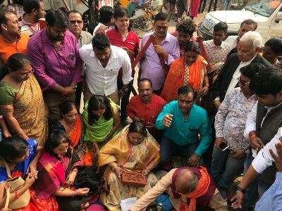 नगर विधायक व पूर्व मंत्री श्रीमती अनुपमा जायसवाल ने किया चित्रगुप्त  चौक का शिलान्यास।।नसीम खान