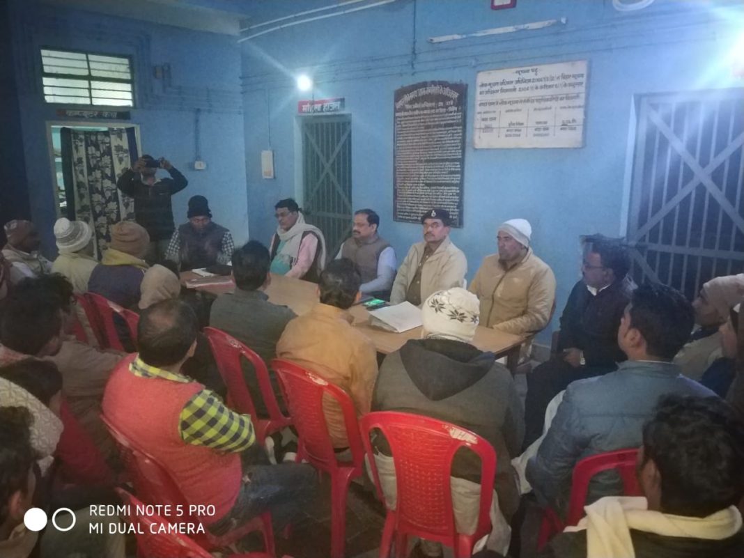 सरस्वती पूजा को लेकर शांति समिति की हुई बैठक