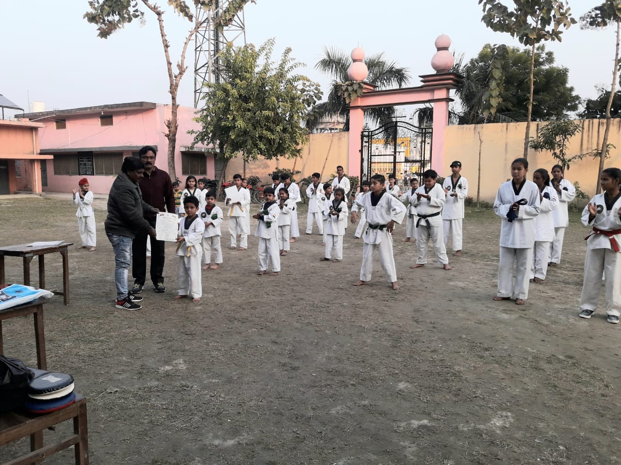 ताइक्वांडो खिलाड़ियों का हुआ बेल्ट प्रमोशन टेस्ट