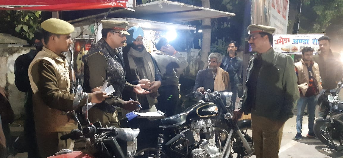 बुलेट चेकिंग अभियान चलाया गया सदर कोतवाली पुलिस के द्वारा