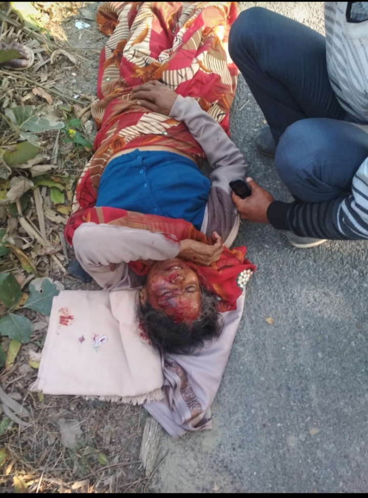 दर्दनाक हादसा कार के तेज रफ्तार होने के कारण बाइक सवार को रौंदा दो घायल एक की मौके पर मौत