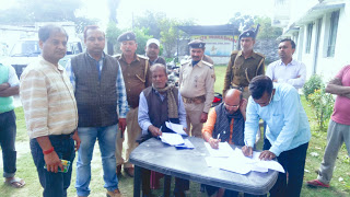 बीडीओ पहाड़पुर ने  राजस्व कर्मचारी से इन्वेंट्री बनवाकर दिलवाया प्रभार 