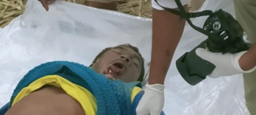 गर्दन व पैर रस्सी से बंधी संदिग्ध परिस्थितियों में मिली युवक की लाश।