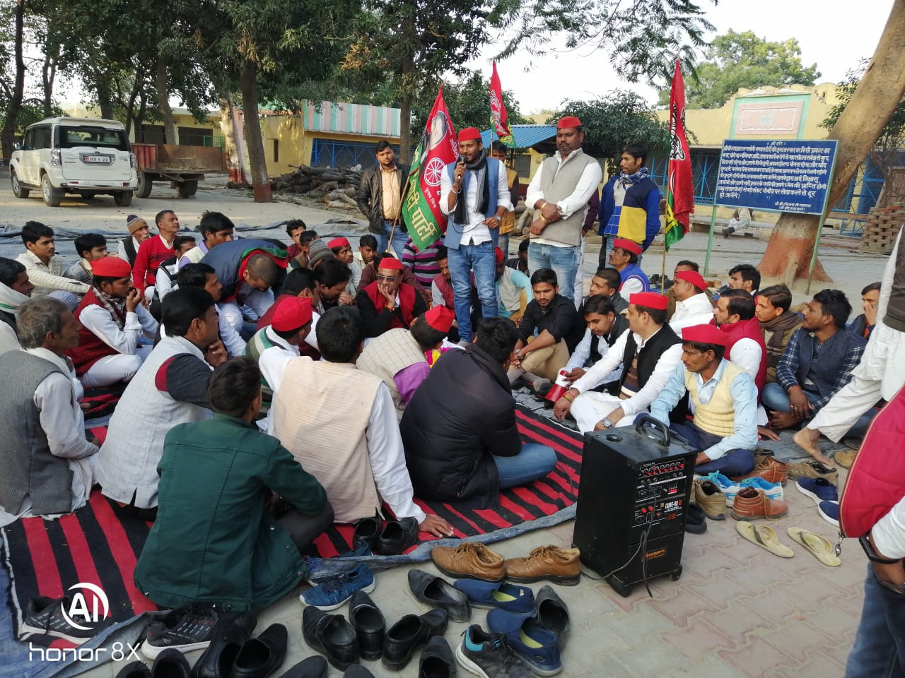 श्री हरि बाबा बांध धाम गवां पर 24 वें दिन किया गया किसान नौजवान स्वाभिमान पदयात्रा का समापन