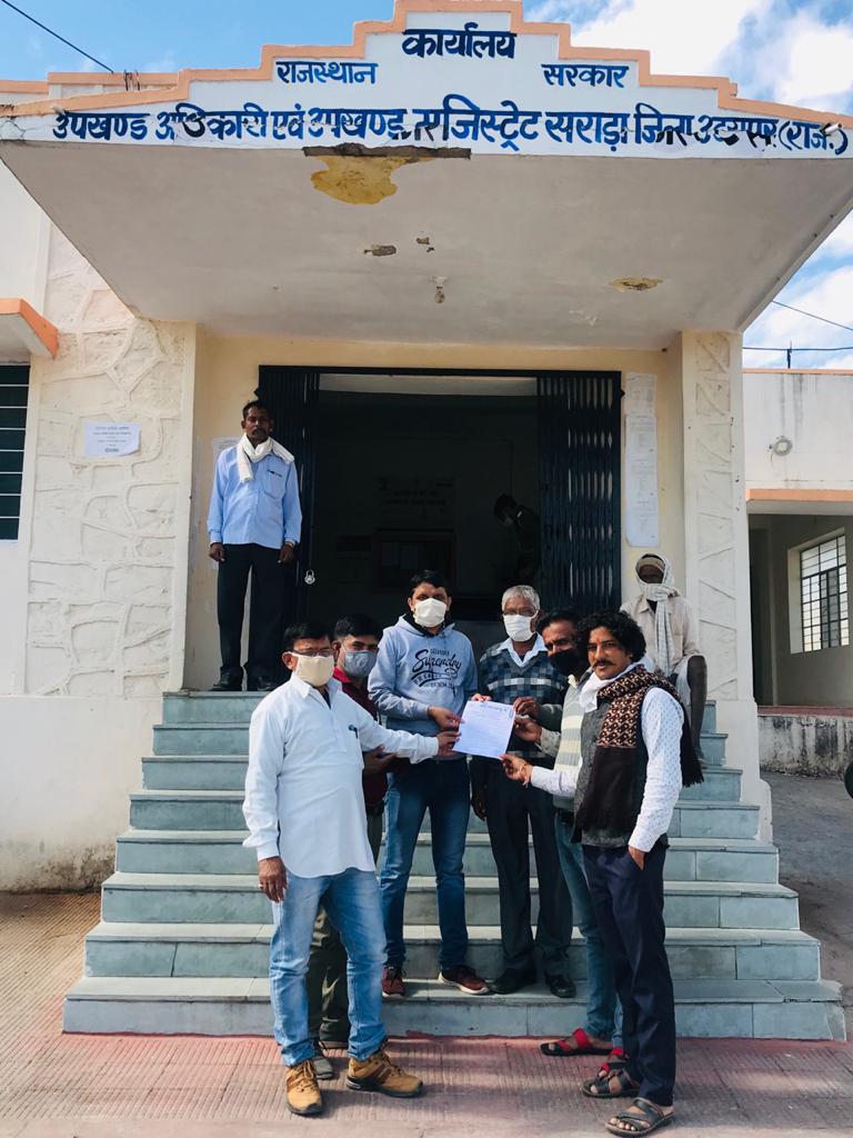 एफडब्ल्यूजे पत्रकार संघ के सराडा खंड इकाई ने 13 सूत्री मांगो को लेकर सोपा ज्ञापन