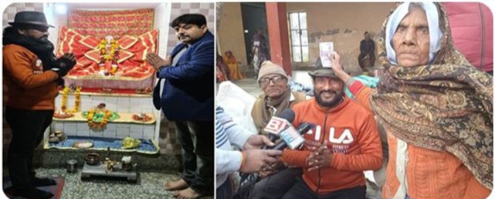 संजय गुरु महाकाल के द्वारा 51 शक्ति पीठ साइकिल यात्रा के उपलक्ष में 101 कन्या व 101 लांगुराओं को नववर्ष पर प्रसाद ग्रहण कराया गया।        