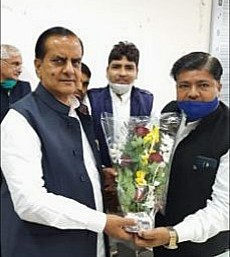 गंगापुर शहर सभापति गुप्ता सहित भाजपाइयों ने सांसद जौनपुरिया से की मुलाकात
