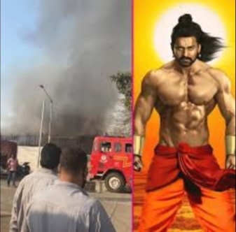 प्रभास की आदि पुरुष के सेट पर लगी आग 2 फरवरी को फिल्म शुरू की गई उसी वक्त सेट पर लगा आग