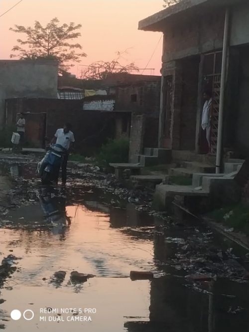 शहर से सटे नाजीरपुरा बागवानी में लगातार कई महीनों से जलभराव से मोहहल्ले वासियों में रोष।