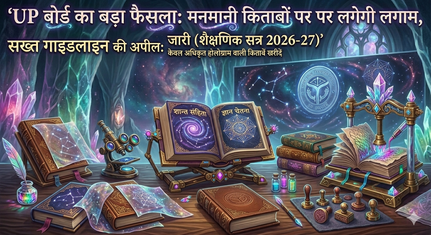 UP बोर्ड का बड़ा फैसला: अब मनमानी किताबों पर लगेगी लगाम, 2026-27 सत्र के लिए सख्त गाइडलाइन जारी