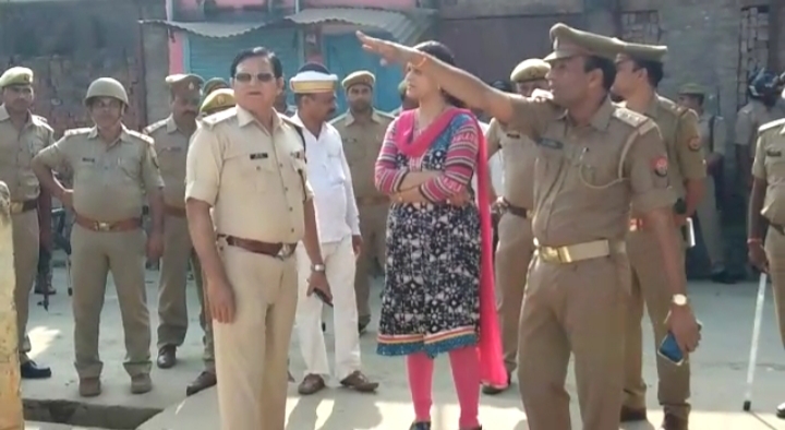 बहराइच में दुर्गा प्रतिमा की स्थापना को लेकर हुआ जमकर बवाल