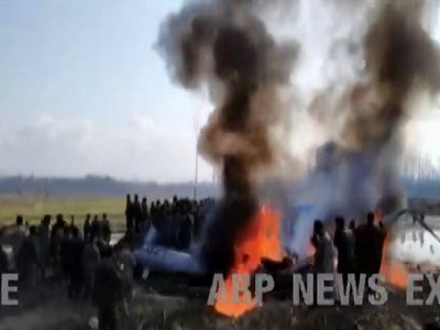 भारतीय वायुसेना का लड़ाकू विमान बडगाम में क्रैश