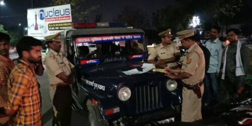 लखनऊ थाना जानकीपुरम क्षेत्र में चलाया जा रहा है  वाहन चैकिंग अभियान