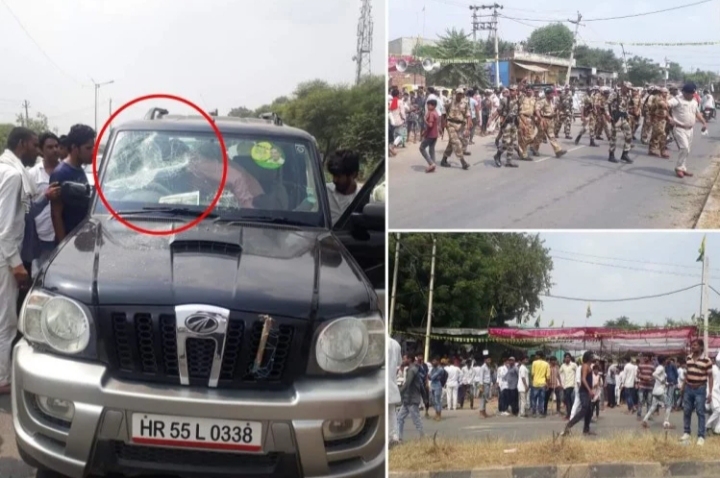 हरियाणा चुनाव से पहले भिड़े भाजपा-जजपा के कार्यकर्ता, दर्जनों गाड़ियां तोड़ीं, CISF तैनात