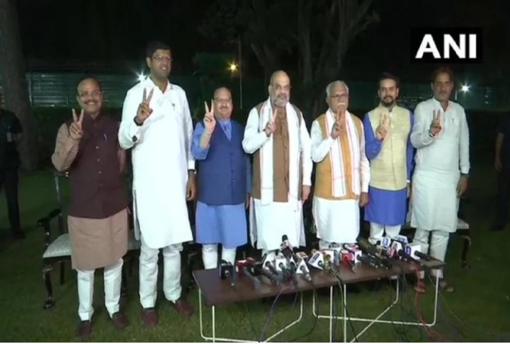 हरियाणा में भाजपा-जजपा की सरकार, जजपा का होगा डिप्टी सीएम, अमित शाह ने किया एलान